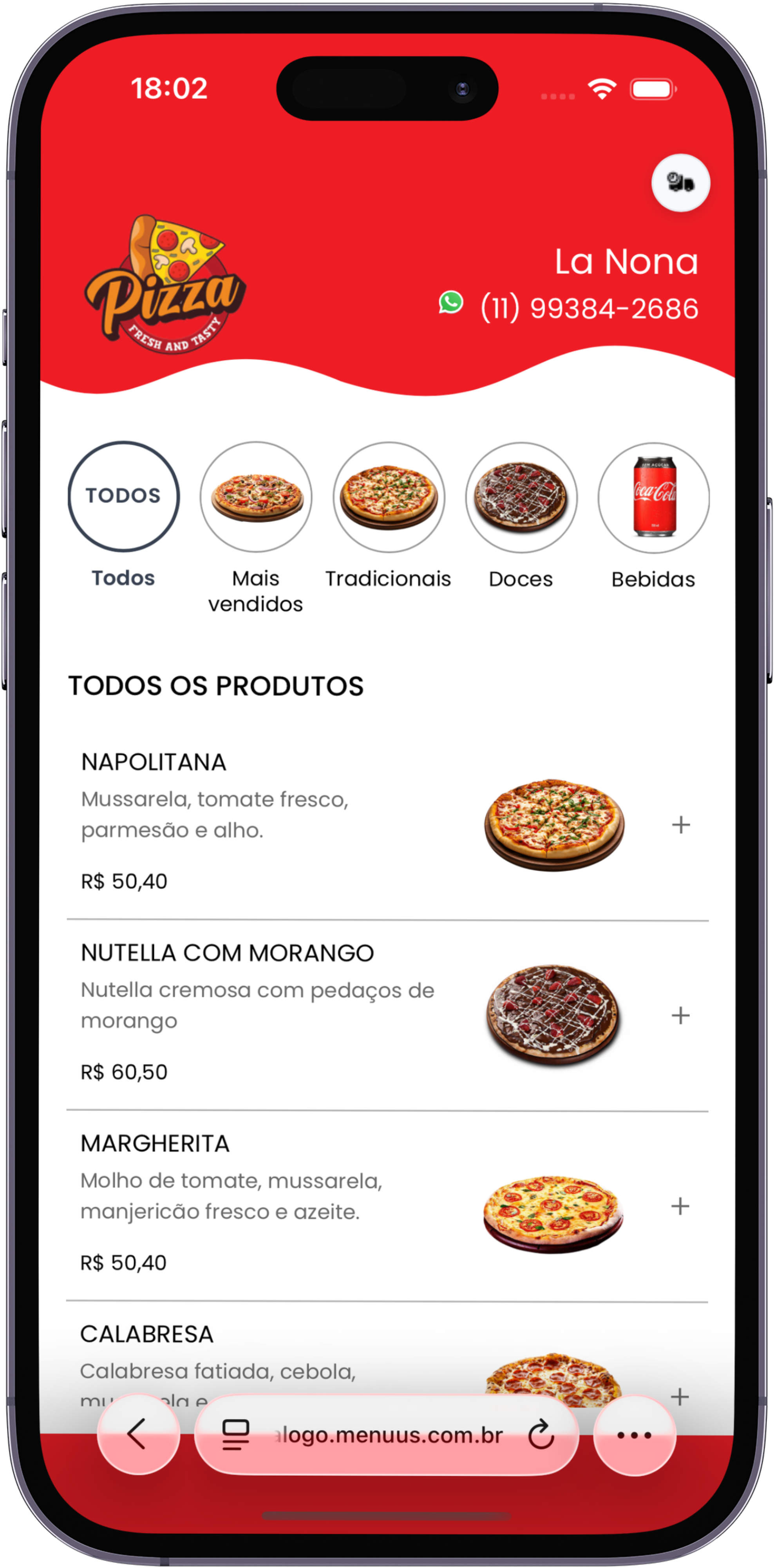 Menuus Catálogo Digital - Menu de Produtos no WhatsApp