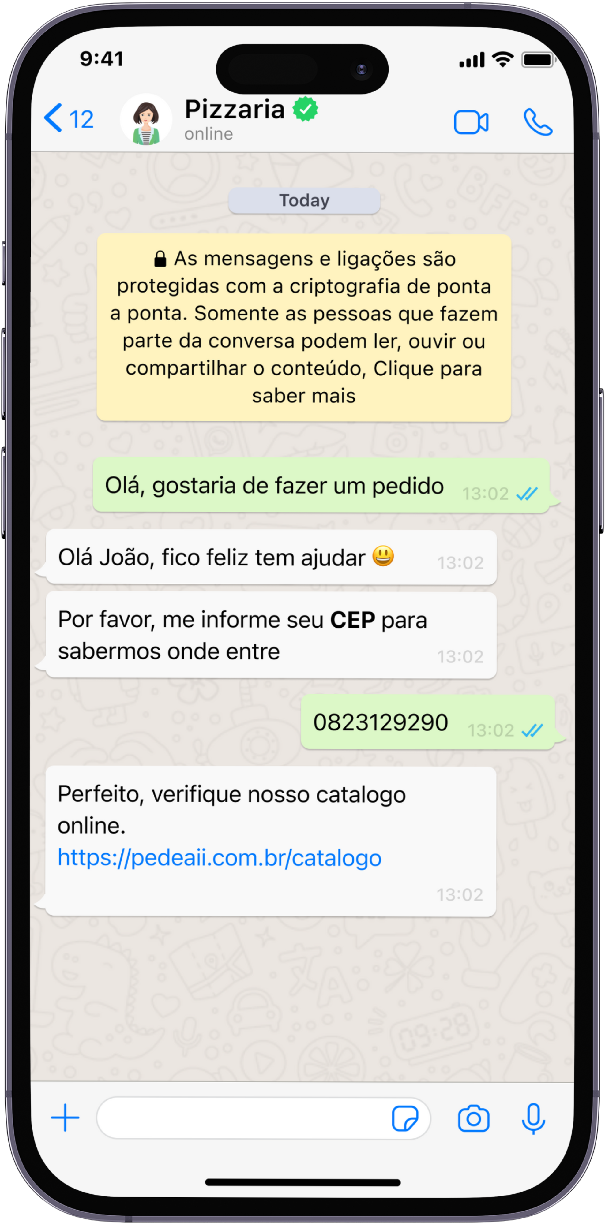 Menuus WhatsApp - Primeiro Contato com Cliente no Menu Digital